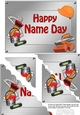 5x7 Handyman Tools HAPPY NAME DAY Scallop Corner