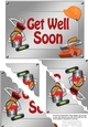 5x7 Handyman Tools GET WELL SOON Scallop Corner