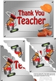 5x7 Handyman Tools THANK YOU TEACHER Scallop Corner