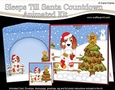 3D Animated Sleeps Till Santa Christmas Tree Countdown Card Kit - Little Springer Spaniel Dog Baxter