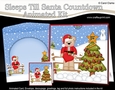 3D Animated Sleeps Till Santa Christmas Tree Countdown Card Kit - Livvy Bear has a Festive Heart