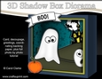 3D Halloween Diorama Shadow Box Card Mini Kit  - Boo the Friendly Little Ghost