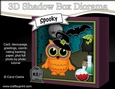 3D Halloween Diorama Shadow Box Card Mini Kit  - Owlvera Owl