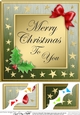 8 x 8 Elegant Christmas Greetings Scalloped corner Topper