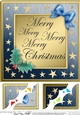 8 x 8 Elegant Christmas Greetings Scalloped corner Topper