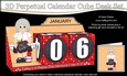 3D Everlasting Perpetual Calendar Desk Set Kit - Apple for the Teacher