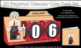 3D Everlasting Perpetual Calendar Desk Set Kit - Apple for the Teacher