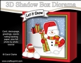 3D Christmas Diorama Shadow Box Card Mini Kit - Snowman Oli has lots of Presents