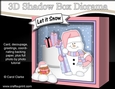 3D Christmas Diorama Shadow Box Card Mini Kit - Snowman Oli has lots of Presents