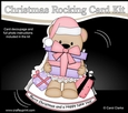 3D Shaped Rocking Christmas Card Mini Kit - Livvy Bear has lots of Presents