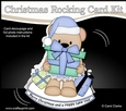 3D Shaped Rocking Christmas Card Mini Kit - Livvy Bear has lots of Presents