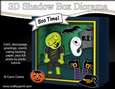 3D Halloween Diorama Shadow Box Card Mini Kit  - Zombie Decay