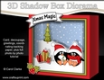 3D Christmas Diorama Shadow Box Card Mini Kit - Pip Penguin is is Love