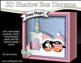 3D Christmas Diorama Shadow Box Card Mini Kit - Pip Penguin is is Love