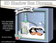 3D Christmas Diorama Shadow Box Card Mini Kit - Pip Penguin is is Love