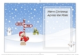 5 x 7 matching insert - Merry Christmas Across the Miles with Livvy Bear