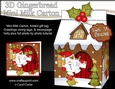 3D Christmas Milk Carton Gingerbread House Treat Box Mini Kit - Snowball Sam has a Letter for Santa