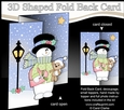 3D Shaped No-Hole Fold Back Christmas Card Mini Kit - Snowman Rio is in Love