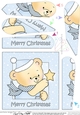 Cute Hunney Bear Robert has a Christmas Star - Fan Pyramage Topper
