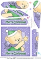 Cute Hunney Bear Robert has a Christmas Star - Fan Pyramage Topper