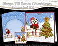 3D Animated Sleeps Till Santa Christmas Tree Countdown Card Kit - Little Hoot Owl