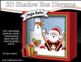 3D Christmas Diorama Shadow Box Card Mini Kit - OOps Santa is Skiing!