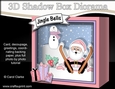 3D Christmas Diorama Shadow Box Card Mini Kit - OOps Santa is Skiing!