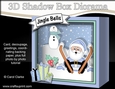 3D Christmas Diorama Shadow Box Card Mini Kit - OOps Santa is Skiing!