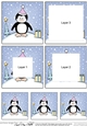 Cute Christmas Penguin Tunnel Topper