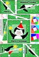Cute Christmas Penguin Twisted Spiral Side Stacker