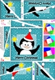 Cute Christmas Penguin Twisted Spiral Side Stacker