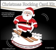 3D Shaped Rocking Christmas Card Mini Kit - Santa is Skiing