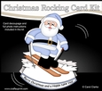 3D Shaped Rocking Christmas Card Mini Kit - Santa is Skiing