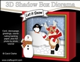 3D Christmas Diorama Shadow Box Card Mini Kit - Rudolph is having a Snowball Fight with Pip Penguin