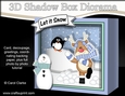 3D Christmas Diorama Shadow Box Card Mini Kit - Rudolph is having a Snowball Fight with Pip Penguin