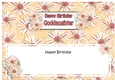 Large DL Happy Birthday GODDAUGHTER Daisies Floral matching insert
