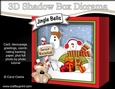 3D Christmas Diorama Shadow Box Card Mini Kit - Snowman Rio has lots of Presents