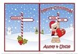 5 x 7 Quick Cut and Fold Card - Merry Christmas AUNTY & UNCLE with Livvy Bear