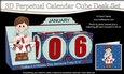 3D Everlasting Perpetual Calendar Desk Set Kit - Painter & Decorator Man
