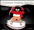 3D Shaped Rocking Christmas Card Mini Kit - Pip Penguin is having fun on his Sledge