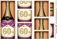 DL 60th Birthday Champagne in a Box with top & bottom stacker