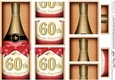 DL 60th Birthday Champagne in a Box with top & bottom stacker