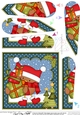 Christmas Bobbin Robin has lots of Presents Fan Pyramage Topper