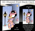 3D Shaped No-Hole Fold Back Christmas Card Mini Kit - Pip Penguin has a Star & Presents