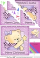 Cute Hunney Bear Rosie - Rosie has a Christmas Star Scallop Corner Side Stacker Topper