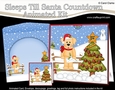 3D Animated Sleeps Till Santa Christmas Tree Countdown Card Kit - Little Golden Labrador Dog Sunny