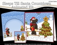 3D Animated Sleeps Till Santa Christmas Tree Countdown Card Kit - Little Chocolate Labrador Dog Chip