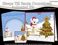 3D Animated Sleeps Till Santa Christmas Tree Countdown Card Kit - Little White Labrador Dog Dash