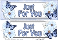 Large DL JUST FOR YOU Floral Butterflies 3D decoupage