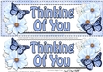 Large DL THINKING OF YOU Floral Butterflies 3D decoupage